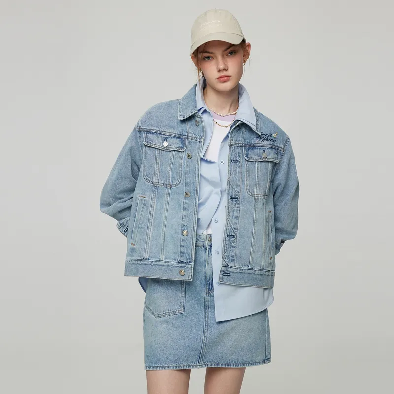 Teenie Weenie Cropped Coat Women's Light Blue-4