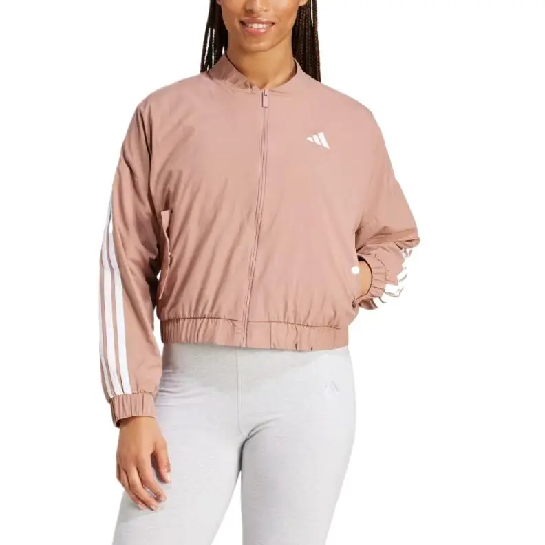 Adidas Free Shipping With AdiClub Essentials 3 Stripes Lifestyle Woven Bomber Jacket-1