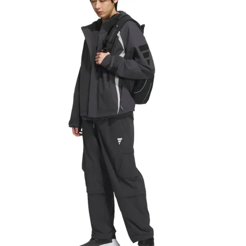Adidas SS25 Casual Pants Men's Carbon Black-2