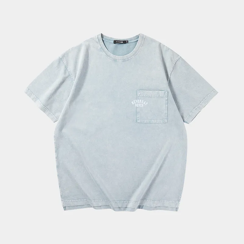 HLA JEANS T Shirt Men's Blue Gray Pattern 83-3