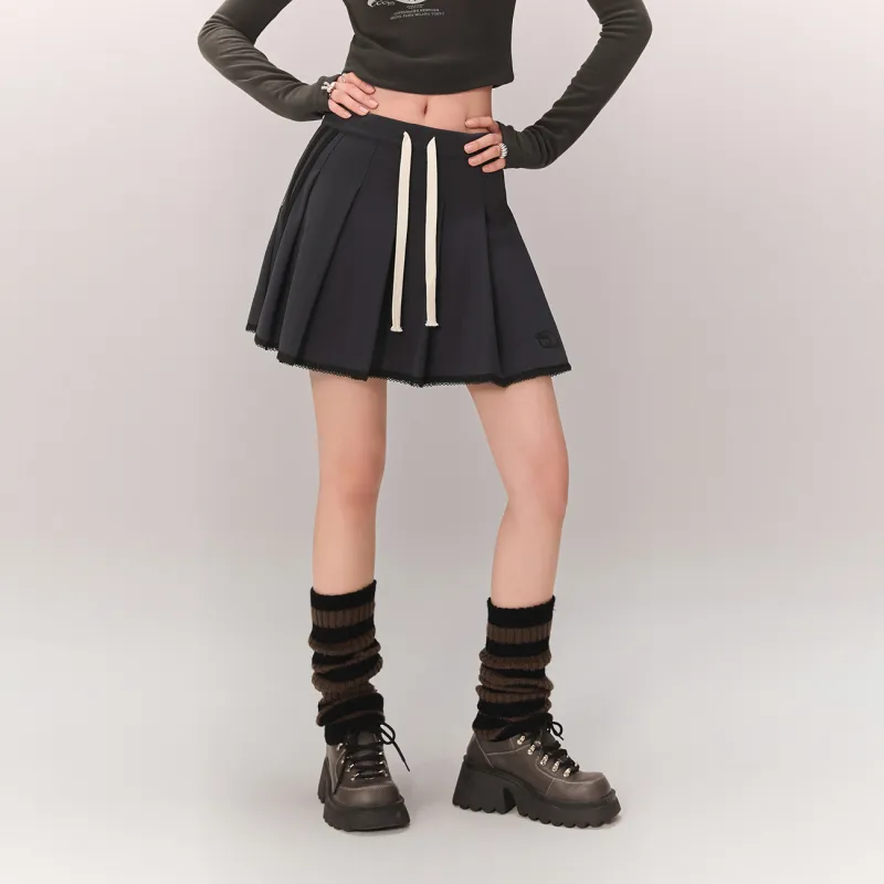 CHUU Casual Short Skirts Women's Dark Gray-2