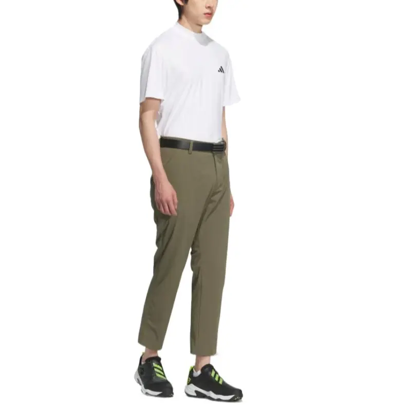 Adidas SS25 Golf Casual Pants Men's Olive Green-4
