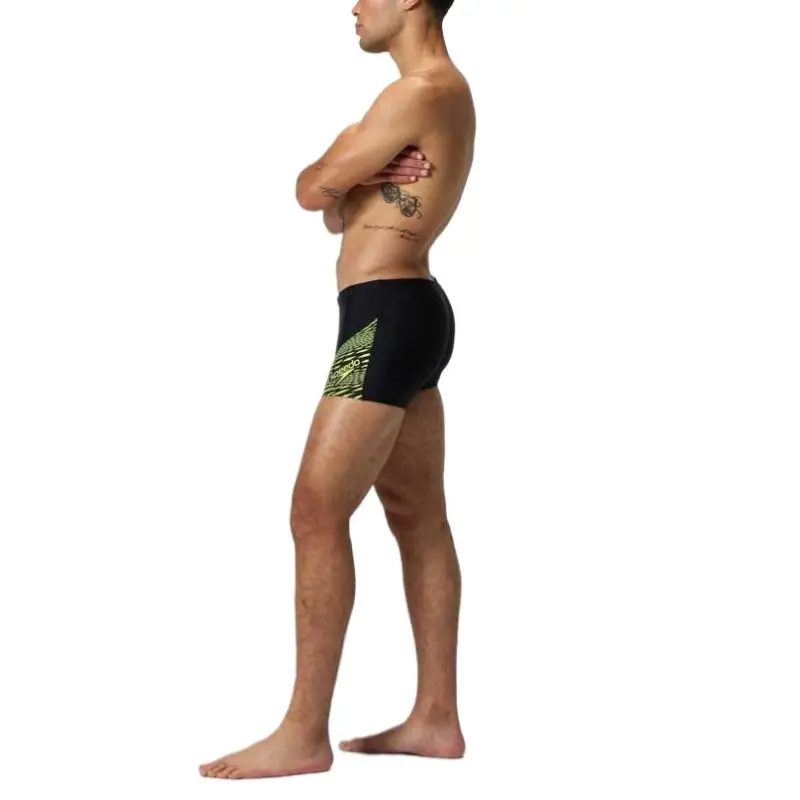 Speedo Swimming Shorts Men's Black Yellow-7
