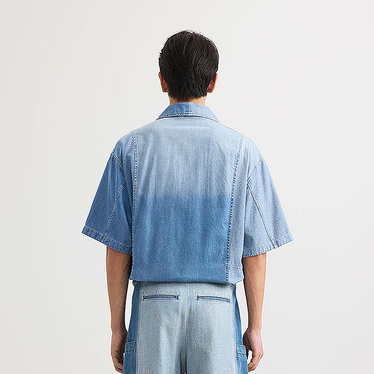 CROQUIS Shirts Men 958 Denim Light Blue-3