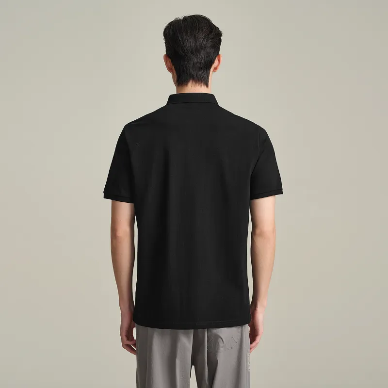 HLA Polo Shirts Men Black M5-2