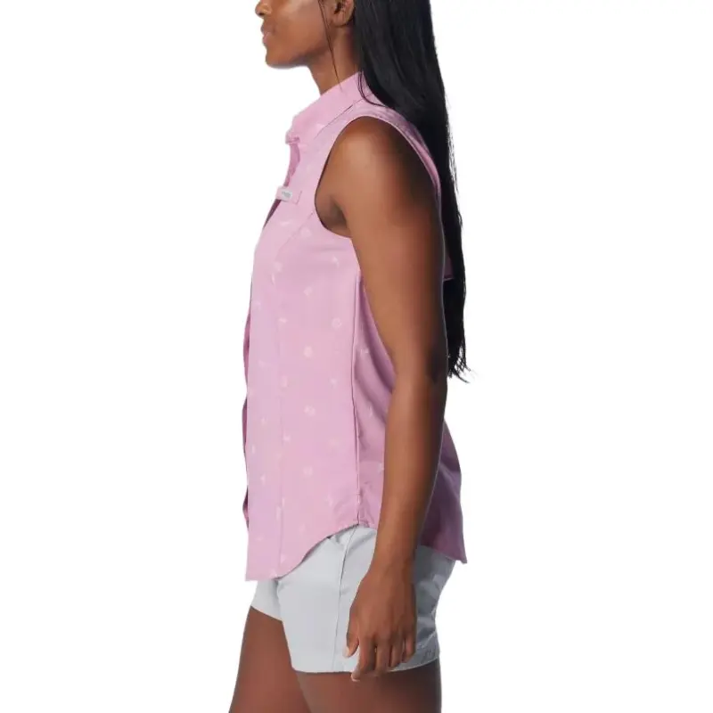 Columbia PFG Super Tamiami Shirt Women's Pink Purple-2