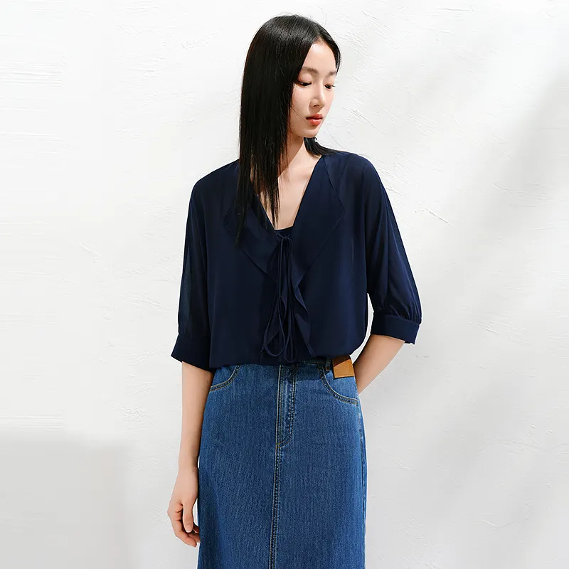 JZ. ANNAKRO Chiffon Shirt Women's-8