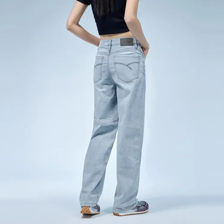 ABLE JEANS Women's Light Smoke Gray-4