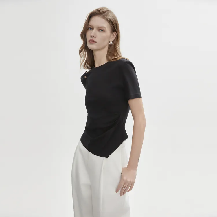 ELLE T Shirts Women's Black-4