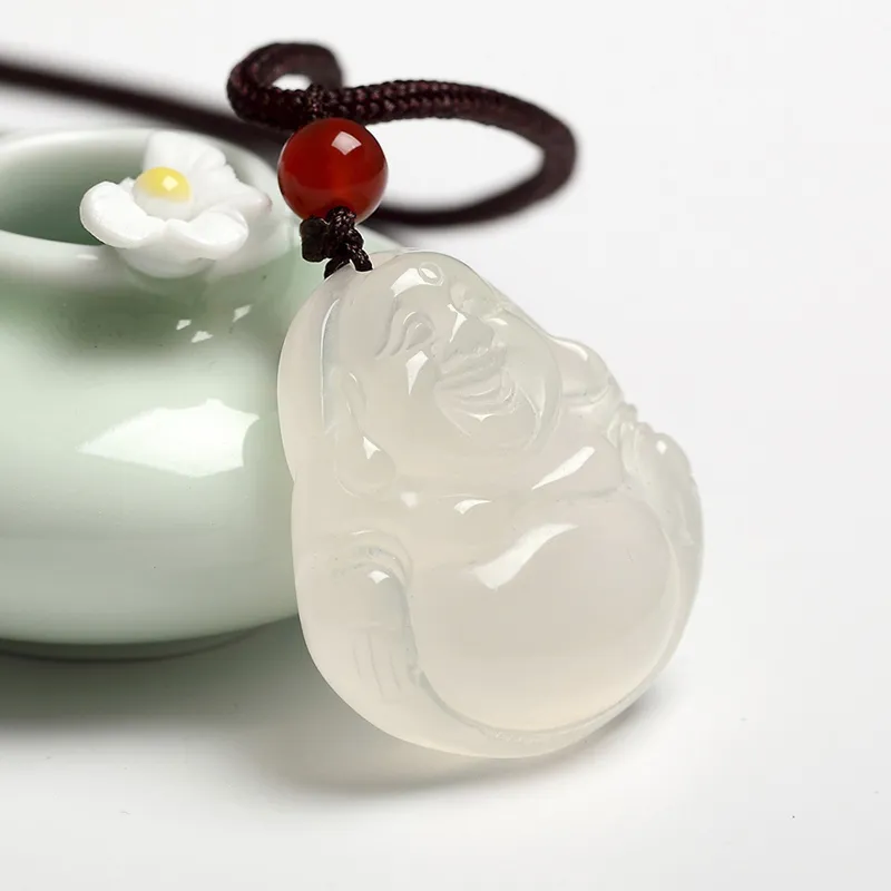 YASHENGZHUBAO Natural Chalcedony Necklaces Unisex-2