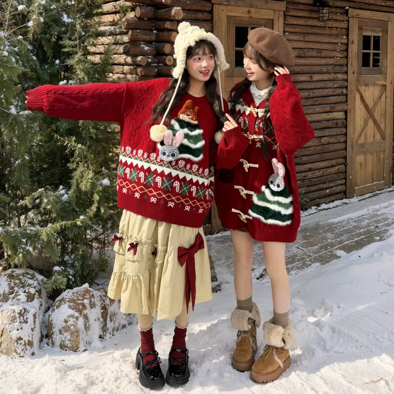 SNBL x Disney Sweater Women's Red-3