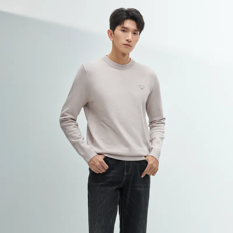 HLA Base Round Neck Long Sleeved Knitwear Men's-2