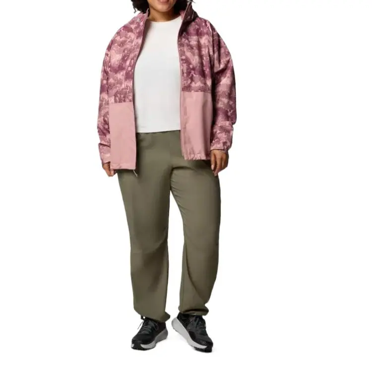 Columbia Hikebound Printed Jacket - Plus Size Jacket Women's Leather Eraser Pink-3