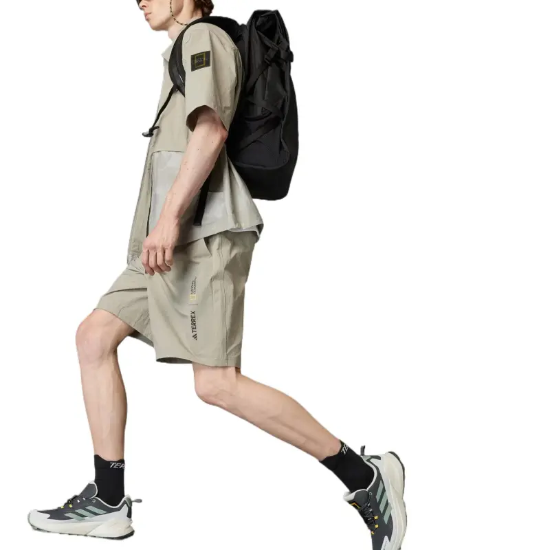 Adidas Casual Shorts Men's Gray Beige-2