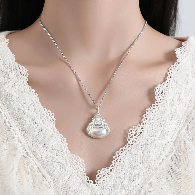 YASHENGZHUBAO S999 Fine Silver Necklaces Unisex-2
