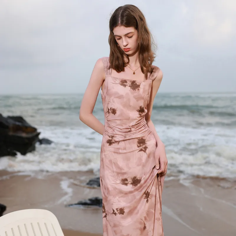 3COLOUR Slip Dress Women's Cinnamon Powders Floral-2