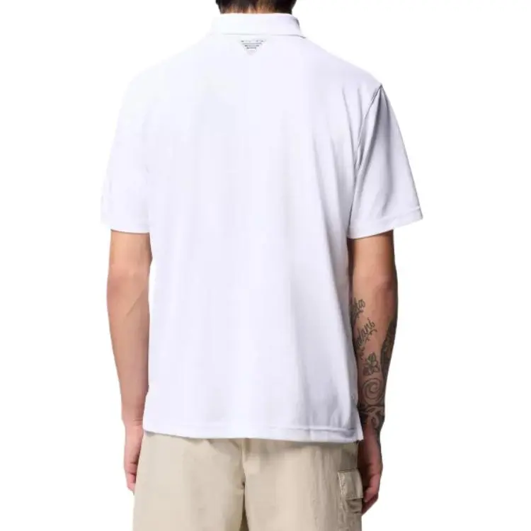 Columbia PFG Freezer Polo Shirt Men's White-1