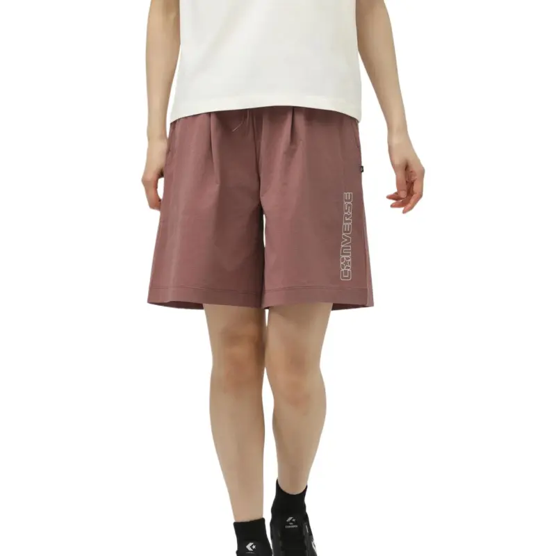 Converse VERTICAL LOGO SHORTS LADIES Sports Shorts Women's Orange Red-2
