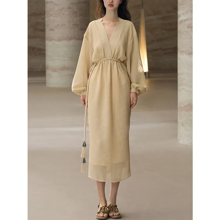 COMMON VALUE 'Zen Pāra' Long Sleeved Dress Women's-3