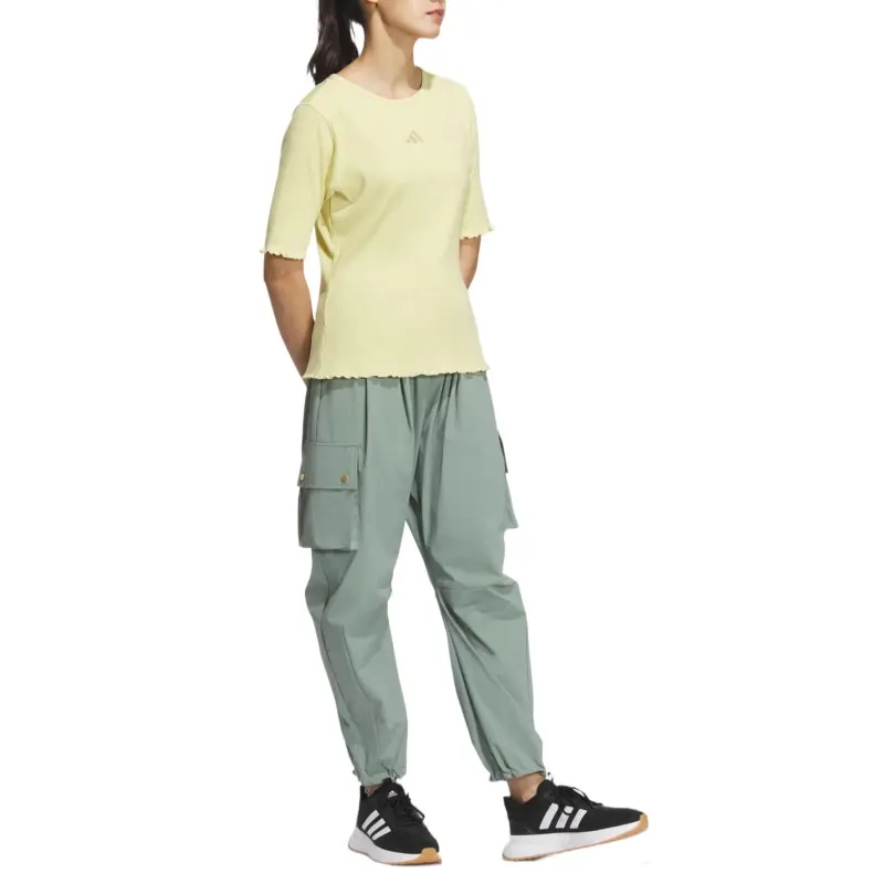 Adidas LUXFLOW Cargo Pants Women's Silver Green-3