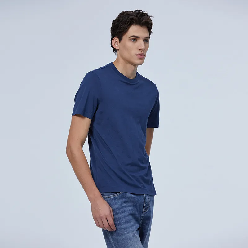 DIDIBOY T Shirt Men's Denim Dark Blue-3