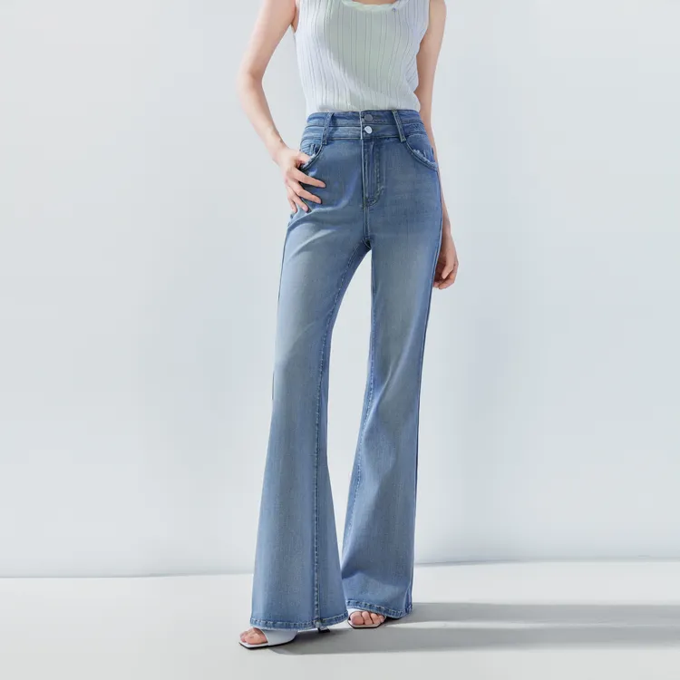 ELLE Jeans Women's Denim Blue Ice Skin-3