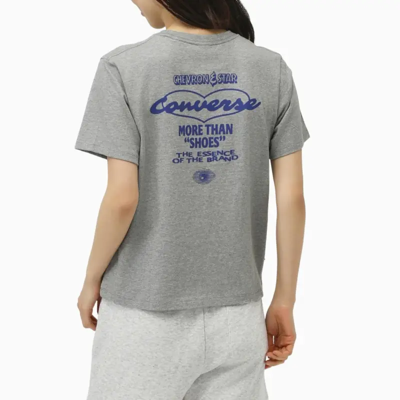 Converse Tee T Shirt Women's Gray-3