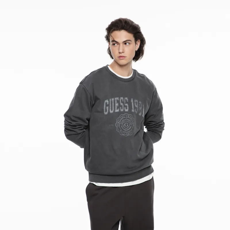 GUESS Sweatshirt Unisex Dark Gray-3