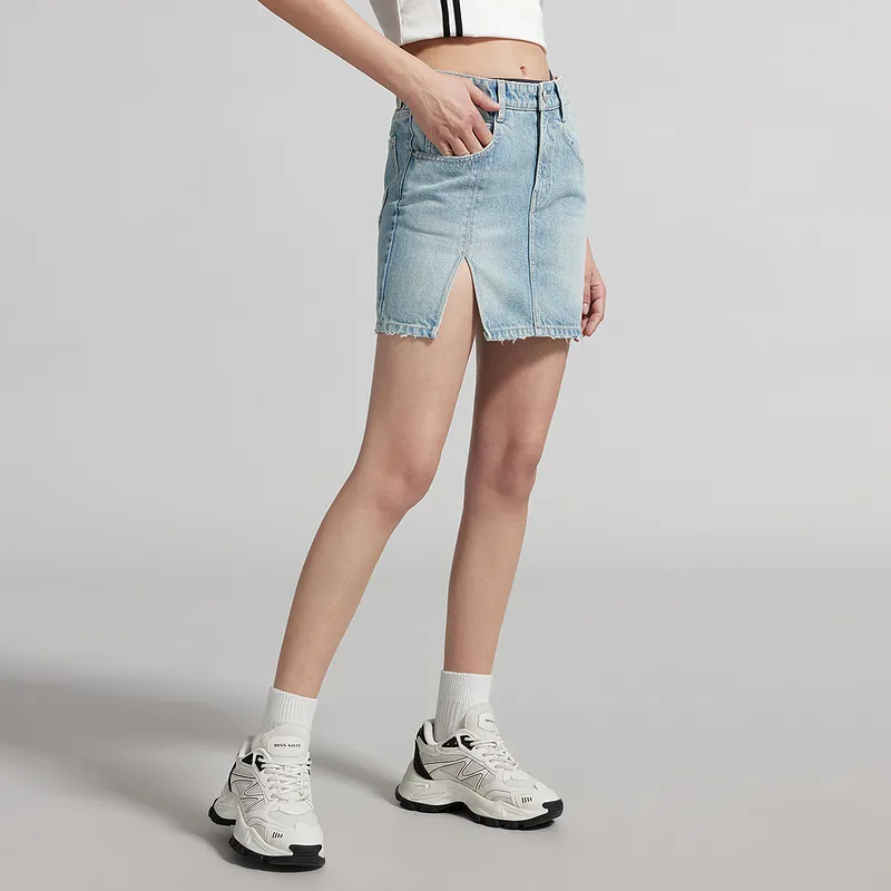 Miss Sixty Denim Short Skirts Women's Light Blue-3