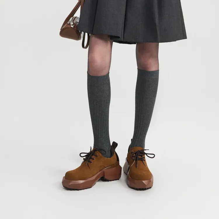 Lost In Echo Platform Height Increasing Wedge Sole Round Tip Business Shoes Shoe Size Comparison-3