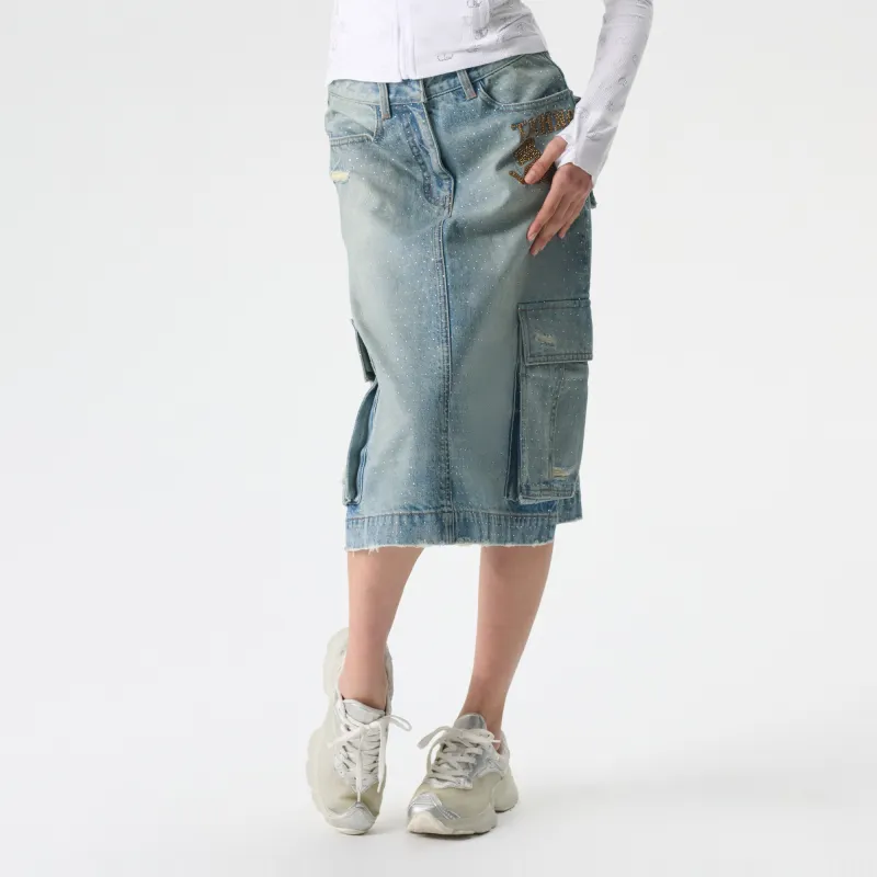 TCH Denim Long Skirts Women's Denim Blue-2