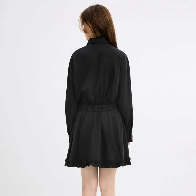 LEDIN Long Sleeved Dresses Women's Black-3