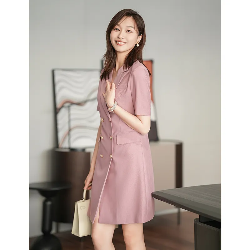 ONE SHALLOW Short Sleeved Dresses Women's Fuchsia-4