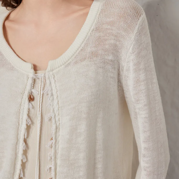 ELLE Knitwear Women's Ecru-5