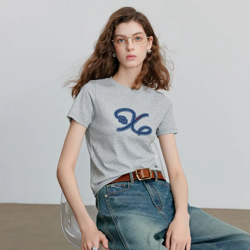 Initial Language T Shirt Women's-6