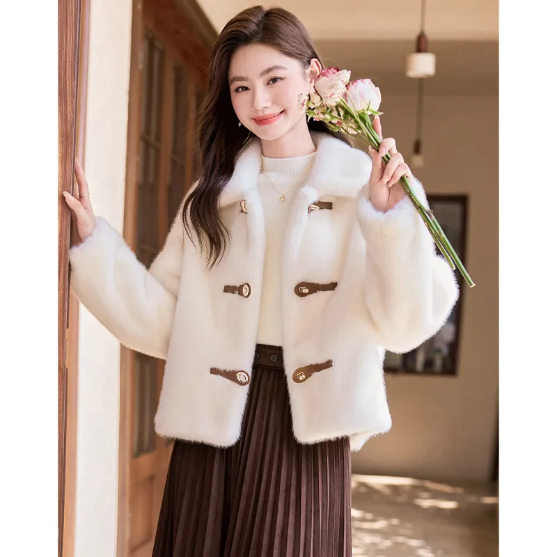 Like The Age Of Water Velvet feel Coat Women's Ecru-1