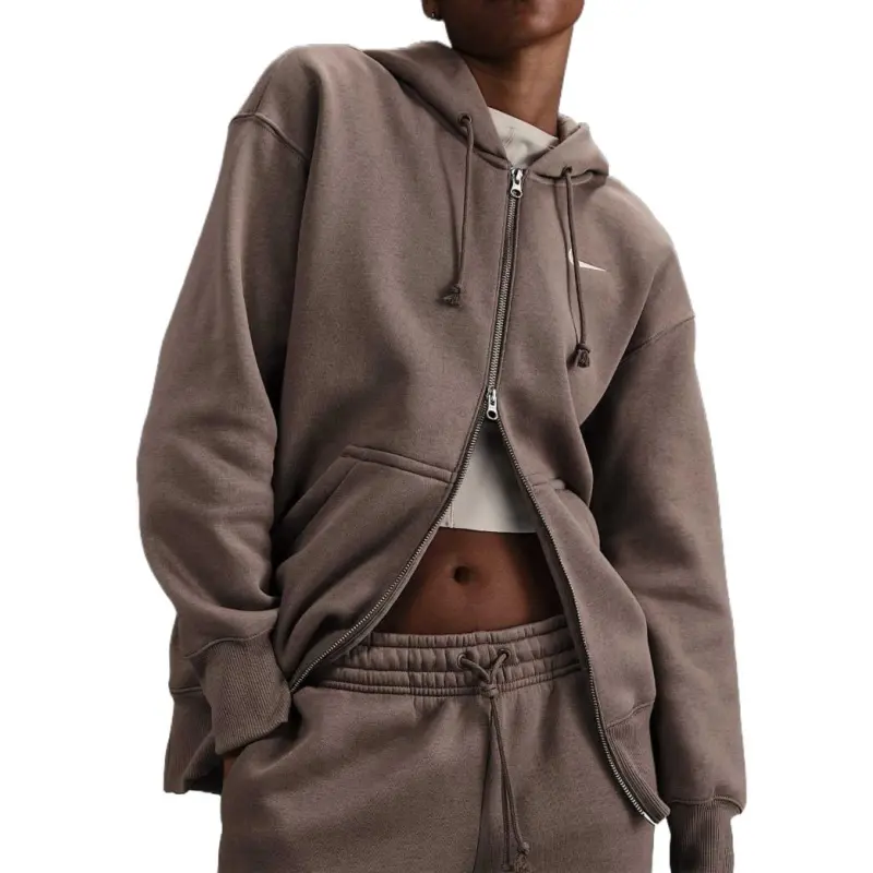 Nike Sportswear Phoenix FleeceSwoosh Sweatshirt Women's Mink Leather Brown/Canvas-3