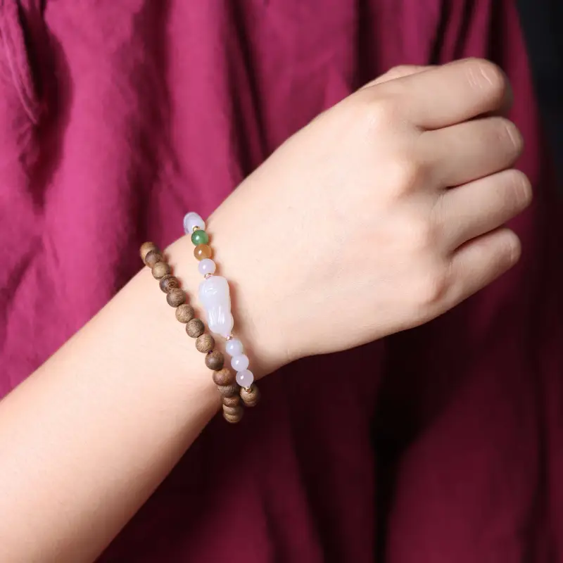 TIANTAISHAN Hetian Jade Bracelets Smoky Purple Unisex-6