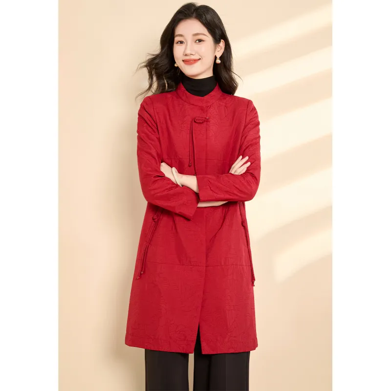 Mylan Trench Coats Women's Red-5