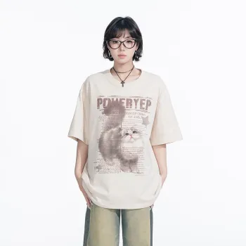 YEP Summer Regular T Shirt Unisex Apricot