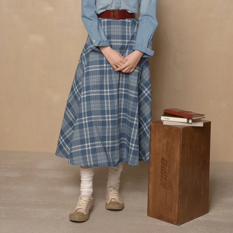 Teenie Weenie Casual Long Skirt Women's Blue-3