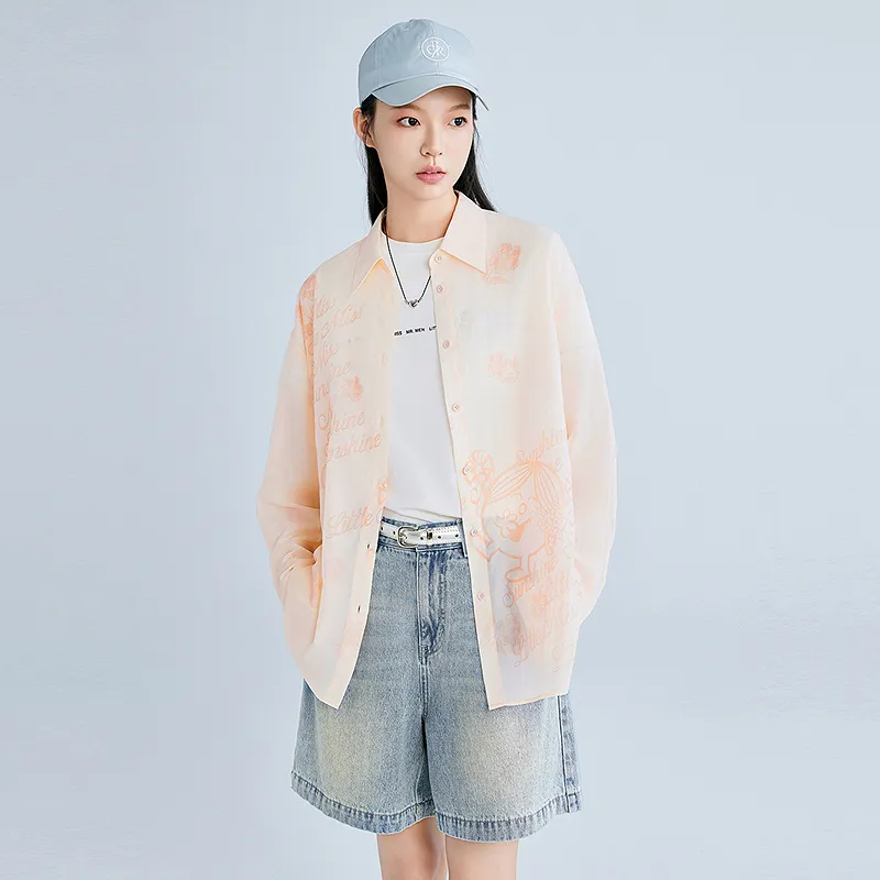 LEDIN x QIXIANSHENGMIAOXIAOJIE,LIANMINGKUAN Shirt Women's Salt Pink-2