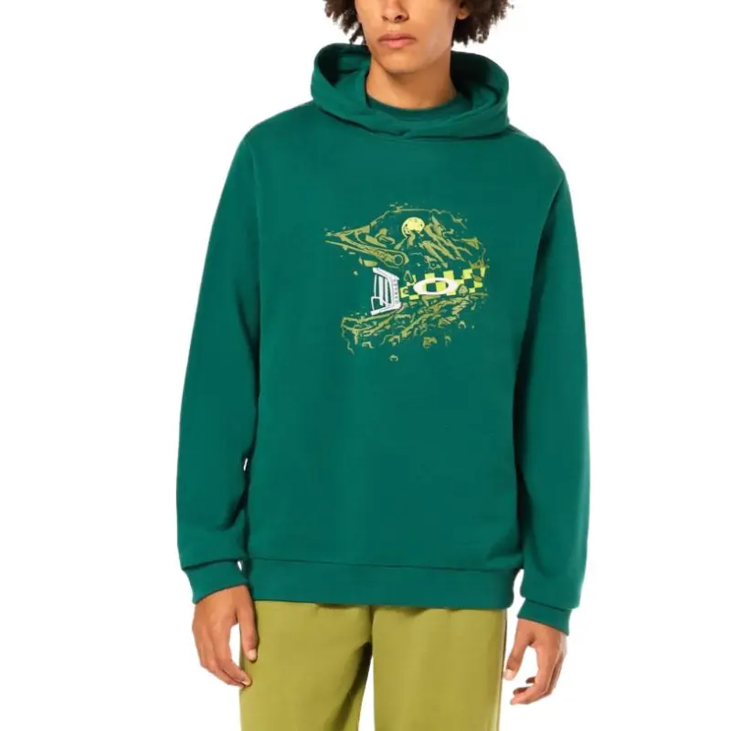 Oakley Finish Line Hoodie Sweatshirt Men's Emerald Green-4