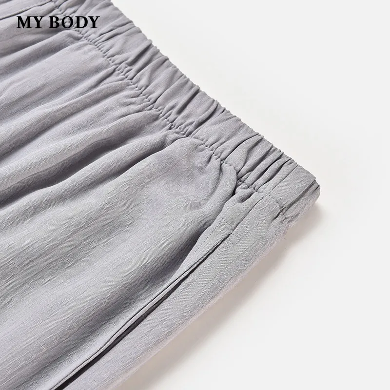 MY BODY Pajama Set Men's Silver Gray-4