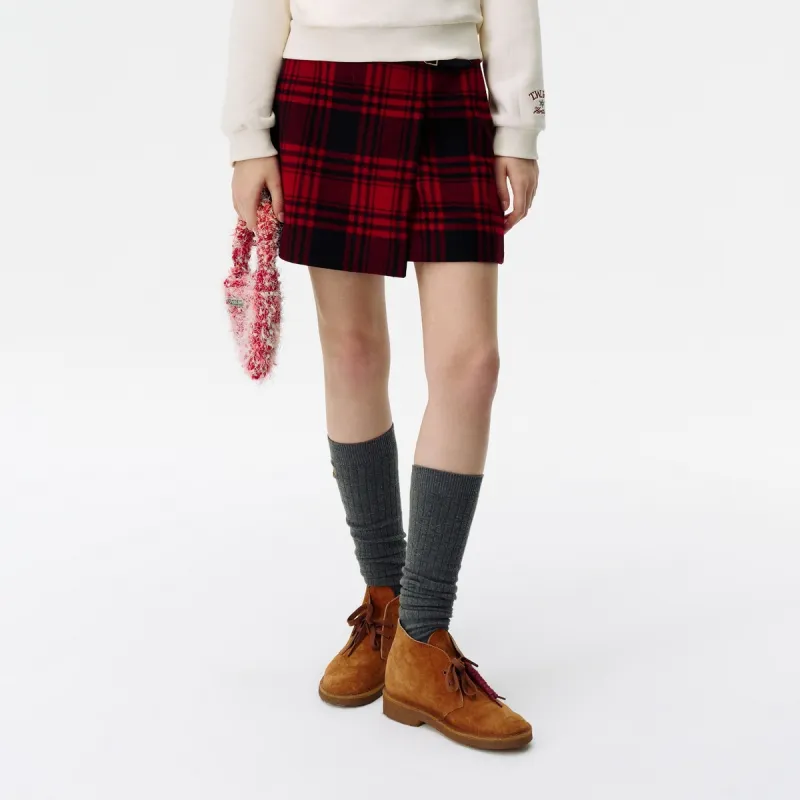 Teenie Weenie Casual Short Skirts Women's Red-2