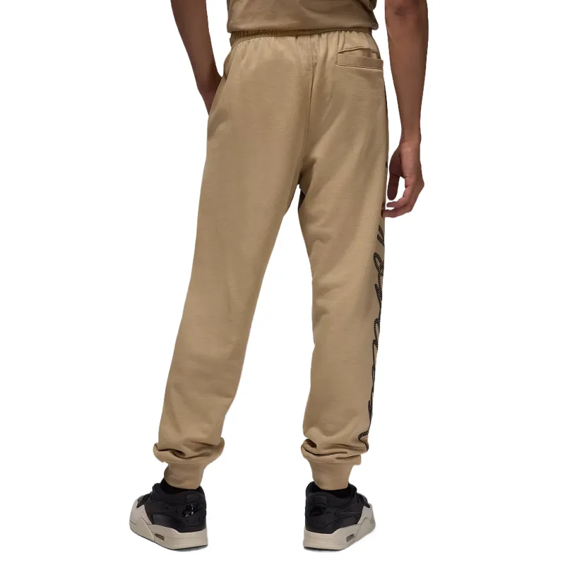Jordan MVP SS25 Knitted Sweatpants Men's Brown Yellow-1