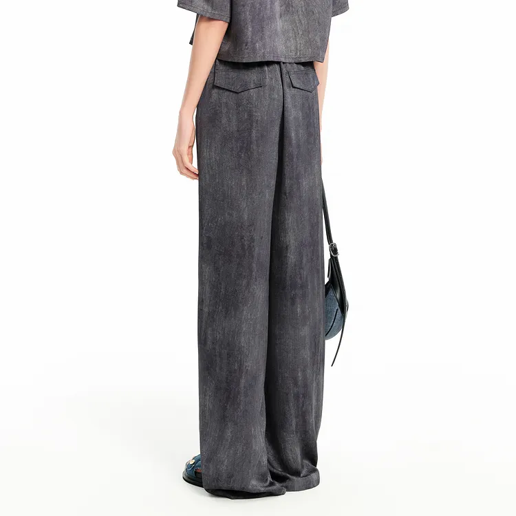 PEACEBIRD Casual Pants Women's Blue-4