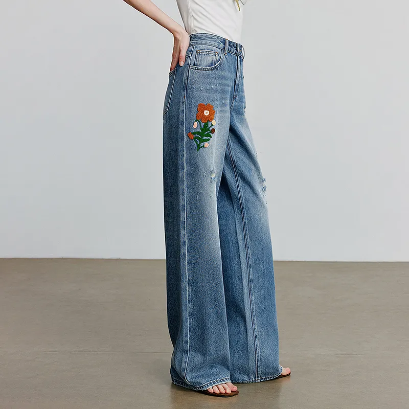 Initial language Jeans Women's Soft Wave Blue-2