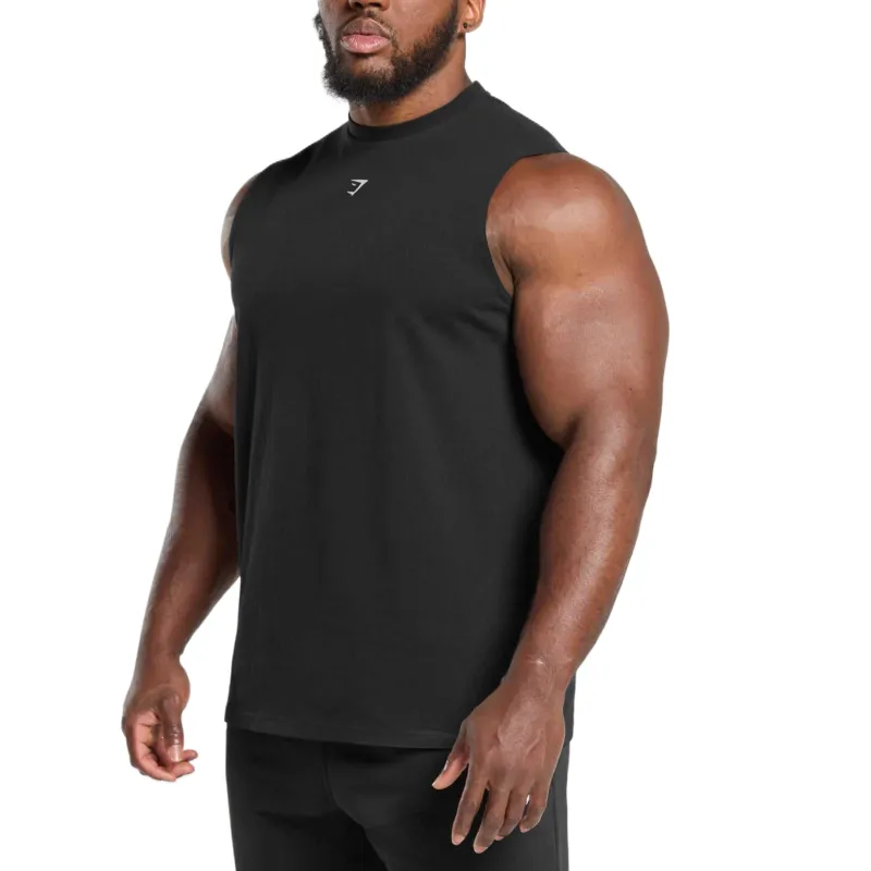 GYMSHARK Tank Tops Men Black-2