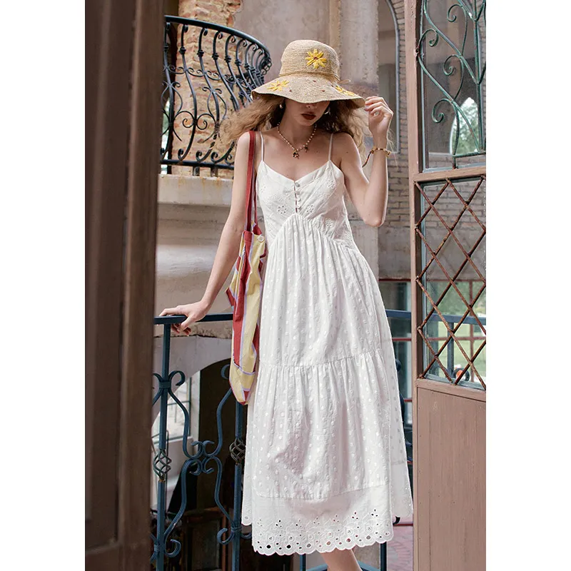 ELF SACK Slip Dresses Women's Elegance White-3